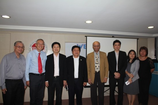 (from left) Mr Charles Lee, Ir Chew Shee Fuee, Mr Narucha R, Mr Viroj S, Mr Suresh Gorasia, Mr Sanchai N, Ms Sukanya A & Ms Winnie Khong.